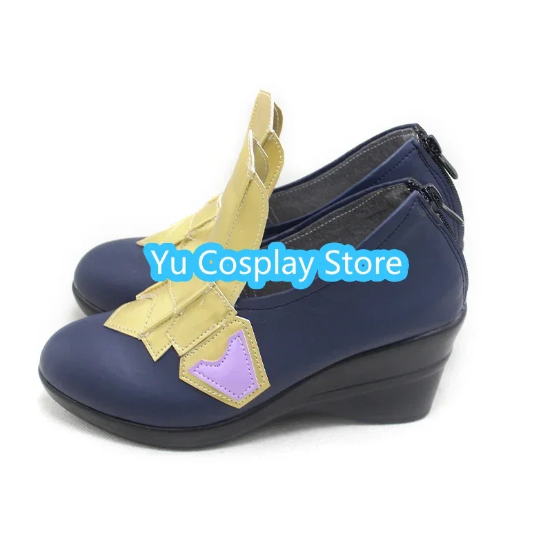 Reyna Cosplay Shoes Game validant Cosplay Prop stivali di carnevale di Halloween scarpe in pelle PU su misura