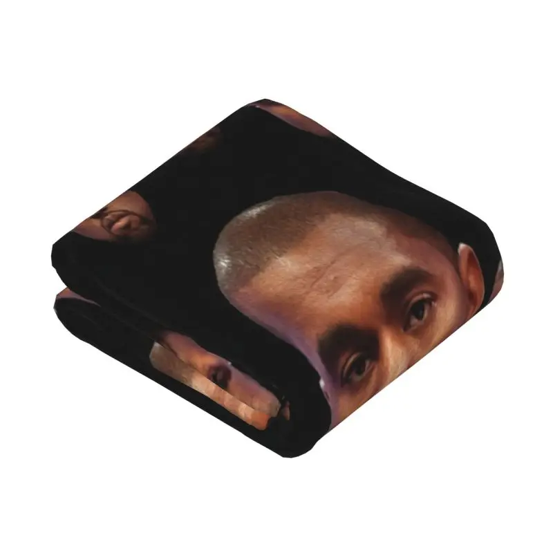 Custom 3D Printed Rap Kanye West Hip Hop Funny Blankets Breathable Soft Flannel Autumn Throw Blanket for Couch Home Bedding