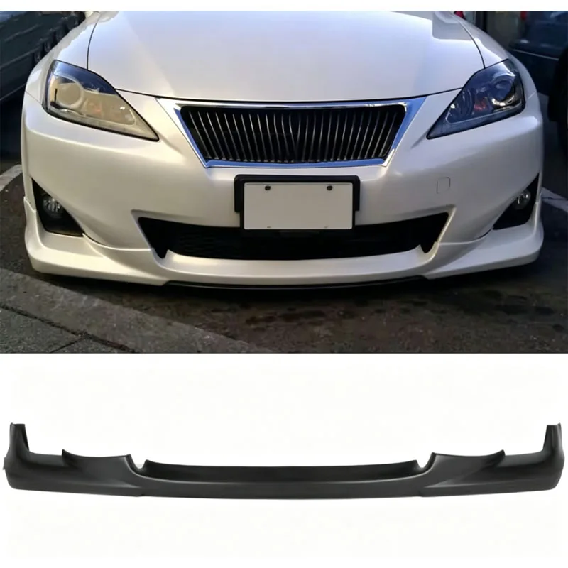 Unpainted Matte Black Front Bumper Lip Spoiler Splitter Guard For Lexus IS250 IS350 2011 2012 2013 Car Exterior Accessories