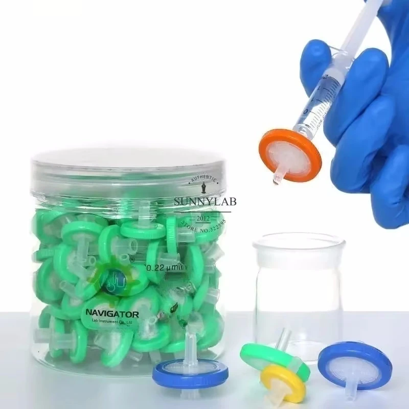 100pcs/lot Lab 13mm 25mm Disposable Needle Filter Aquo-system/Organic-system/PTFE 0.22/0.45um Membrane Syringe Filter