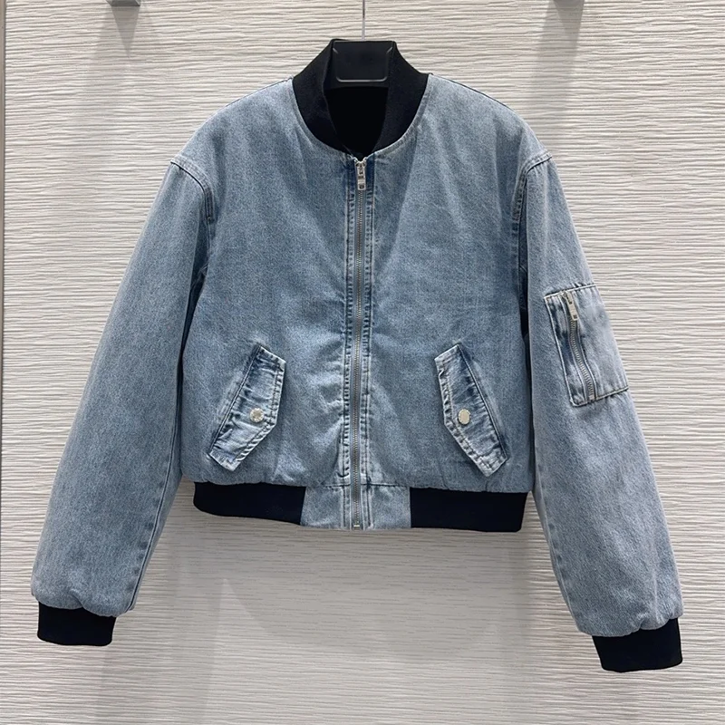 

High quality Women's short denim jacket fashionable 2025 new style popular coat woman clothing 251223127