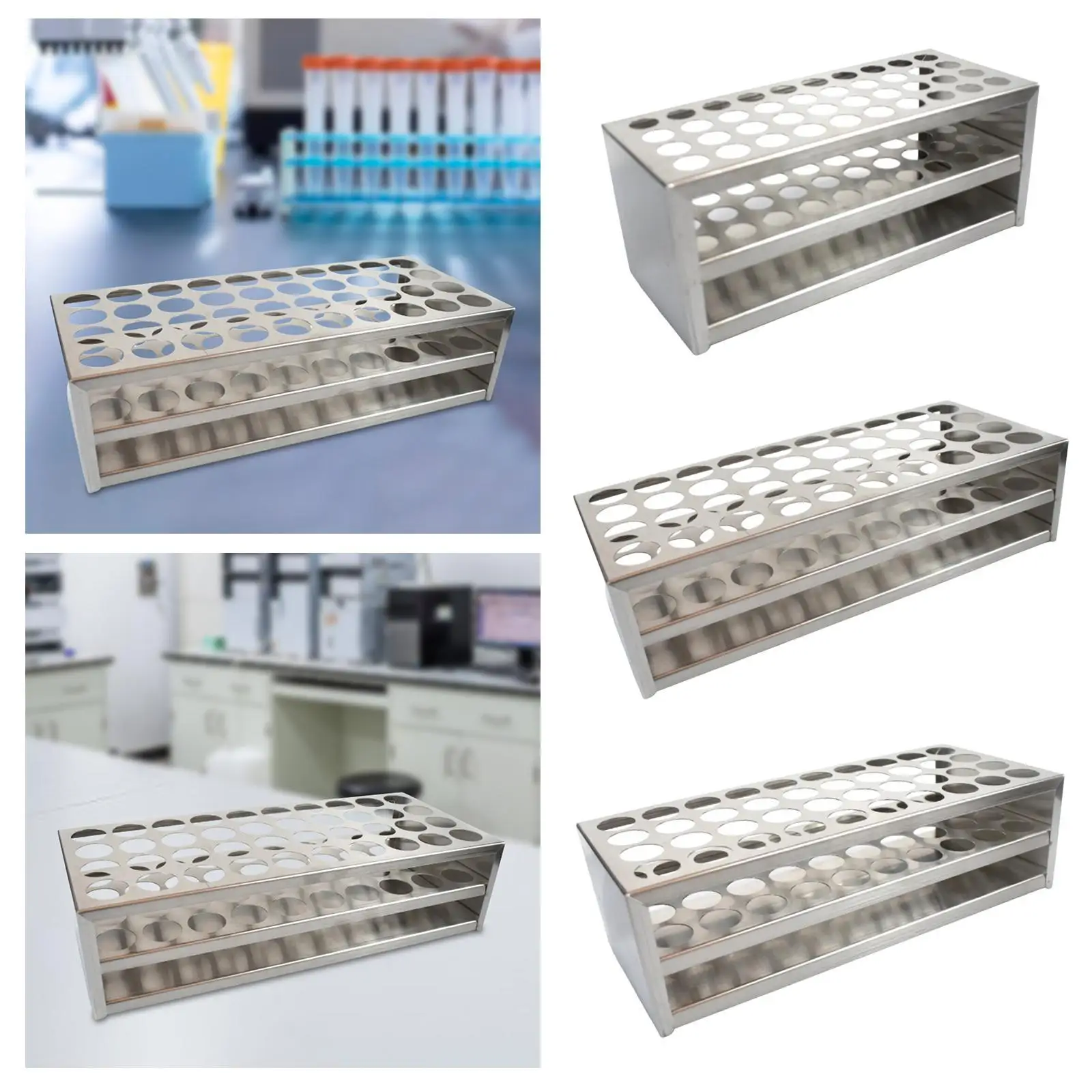 Soporte de tubo cilíndrico, práctico organizador de experimentos, equipo de laboratorio, multiusos, fácil de limpiar, soporte de laboratorio grueso y resistente