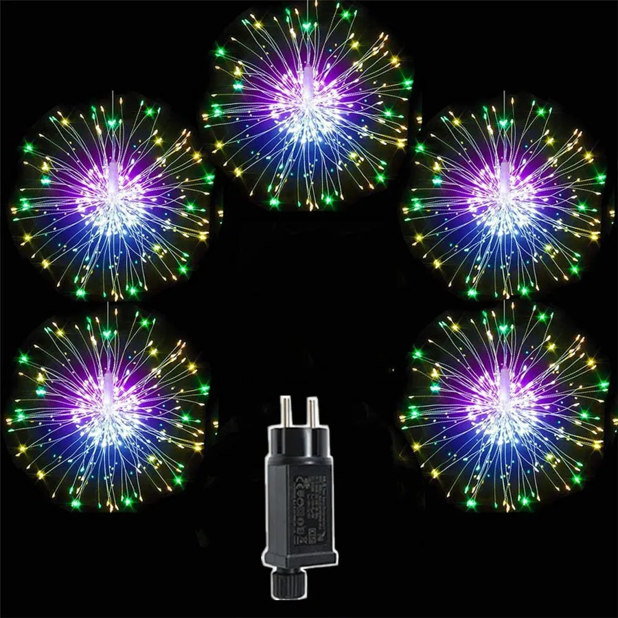 

600/1200 LED Firework Fairy Lights 8 Modes Waterproof Christmas Garland Dandelion String Lights for Indoor Outdoor Home Decor