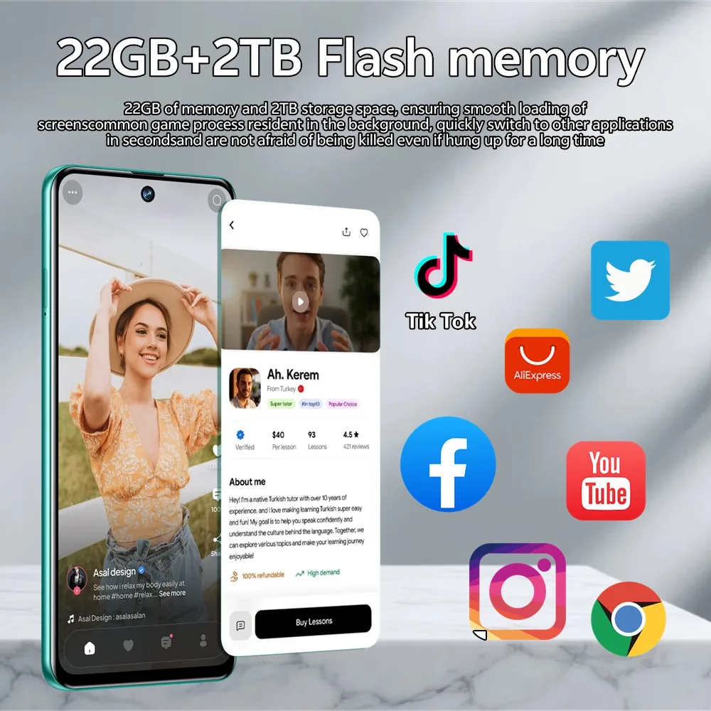 K-Touch C26 Ultra 7.3 HD Mobile Phones Android 15 Cell Phone 8000mAh Smartphone 22GB+2TB Octa Core 5G Dual SIM 16+48MP Camera Cellphones