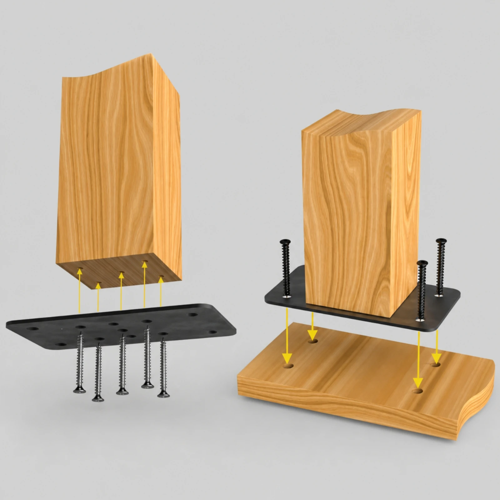 2 Pieces Mounting Plate Weather-Resistant Post Anchor Bracket with Pre-Drilled Holes Hardware Low-Maintenance