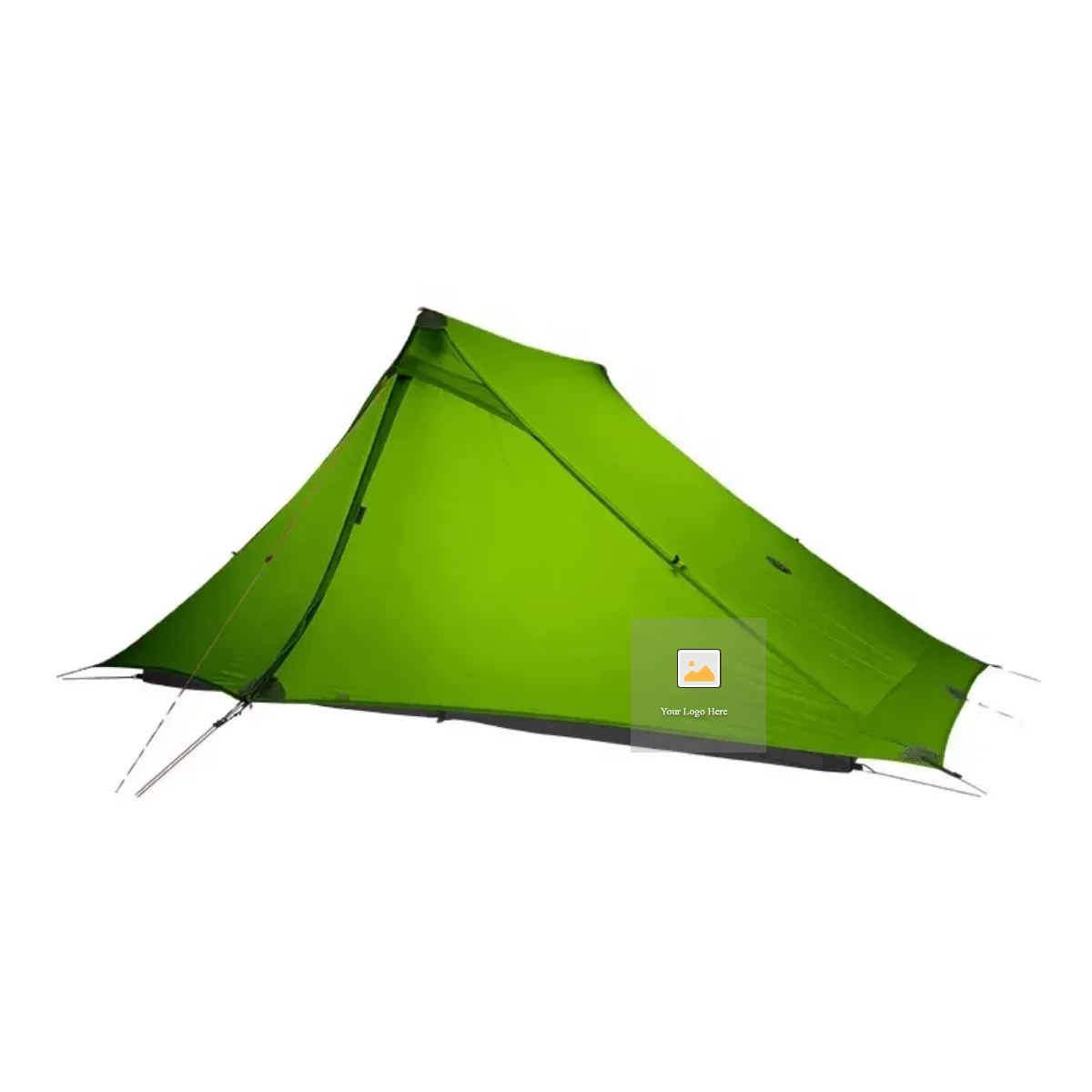 double coated silicon lightweight pole no pyramid tent rainstorm resistant ultra-light camping tent