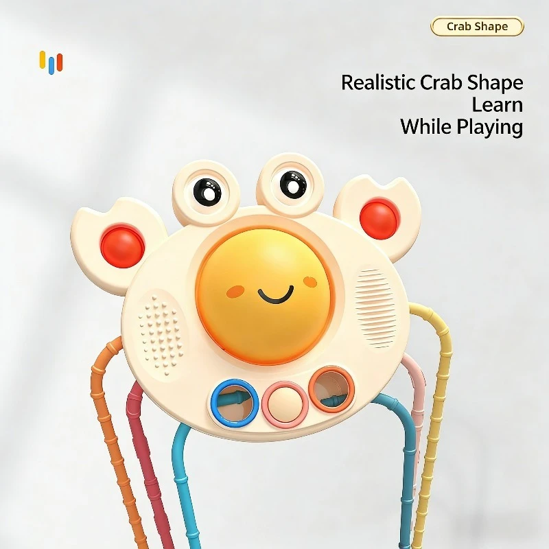 Baby Squirrel Toy Sensory Ability Development Safe Material Simulation Crab Toy Exercise Finger Gripping Ability Brain-boosting