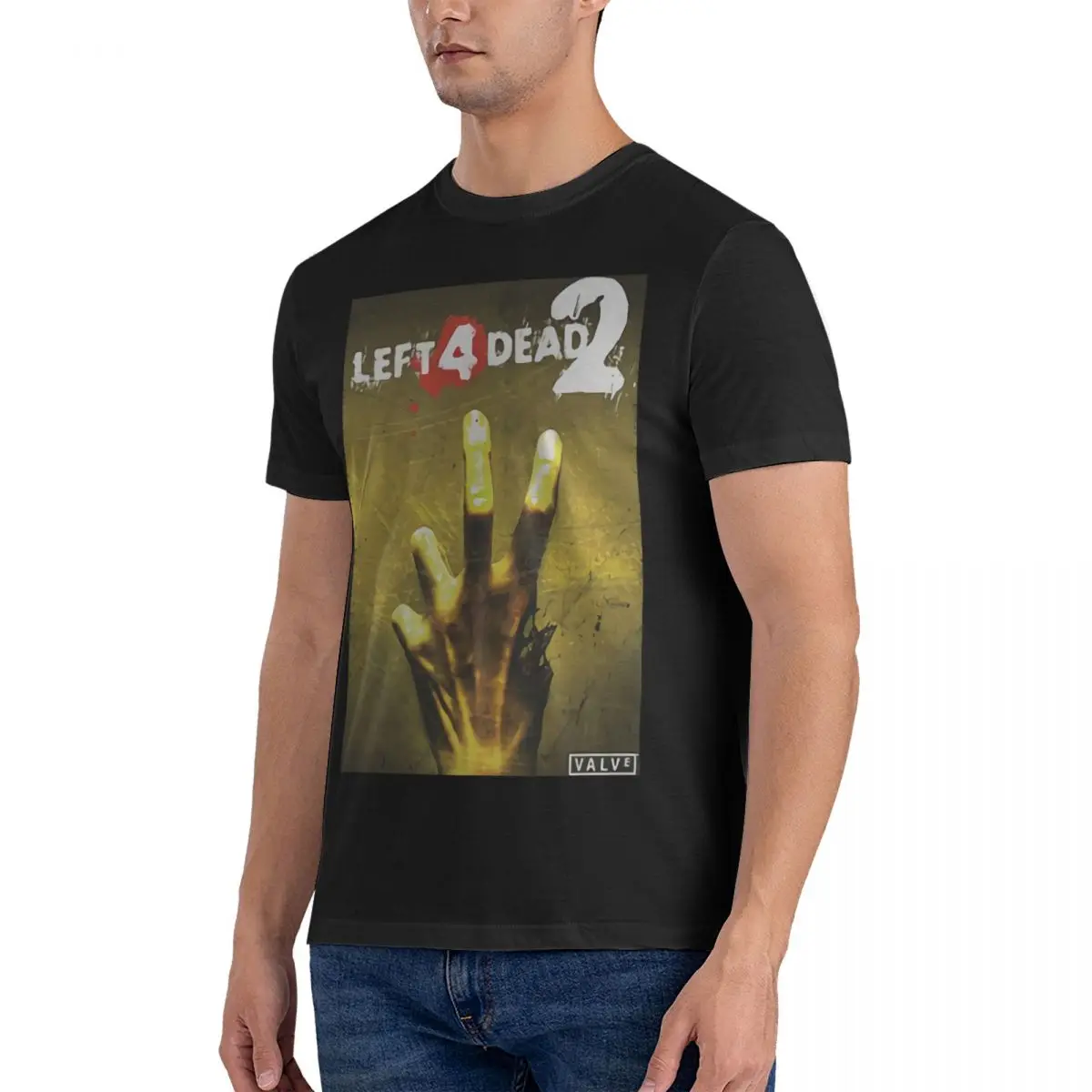 Left 4 Dead 2 T Shirt Men Fashion Casual Short Sleeve T-shirt Aesthetic Vintage Oversized T-shirts