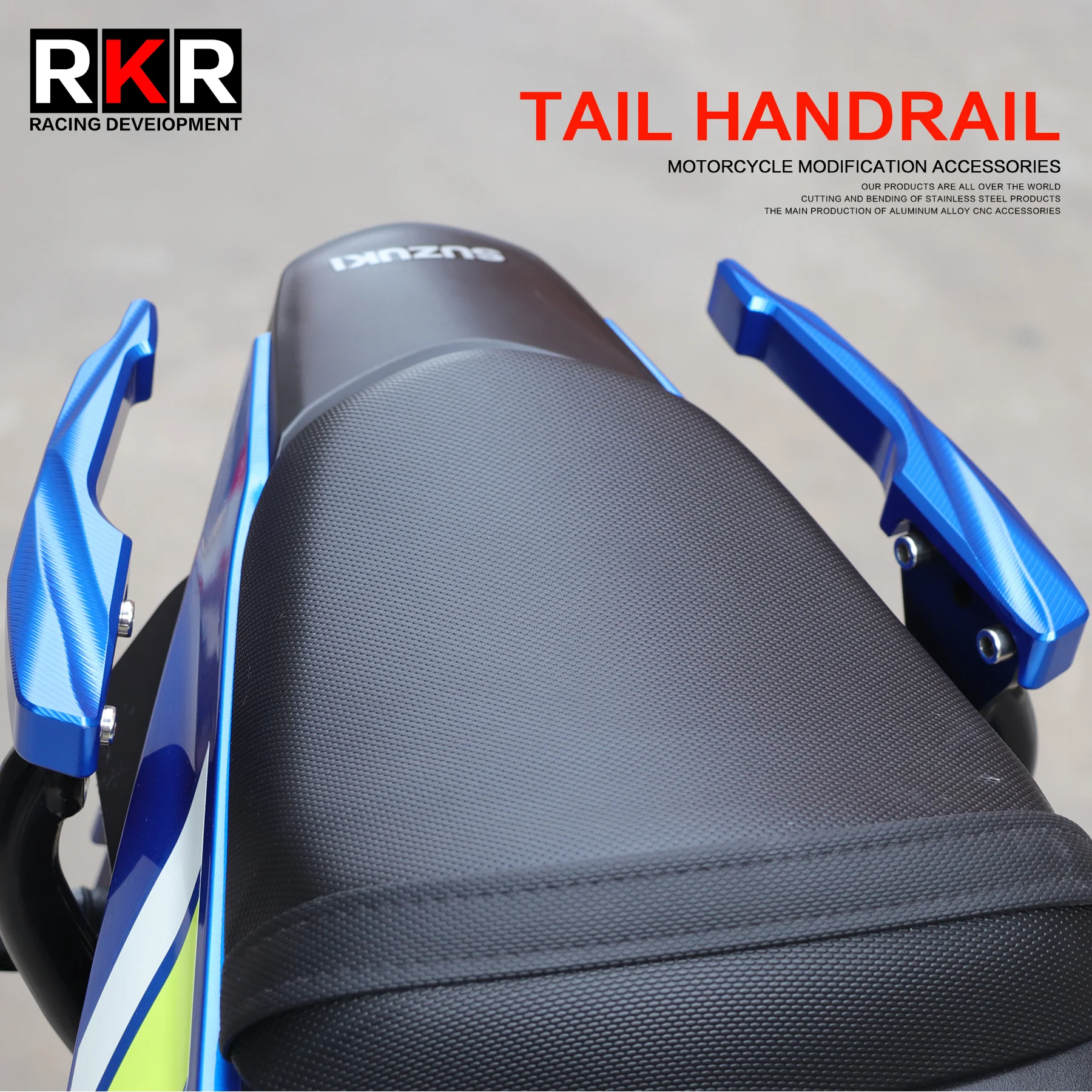 

Motorcycle Tail Handrail CNC Aluminium Passenger Handle Thickened Rear Wing Handrail Bracket for Suzuki GSX250R GSX 250R GSX250