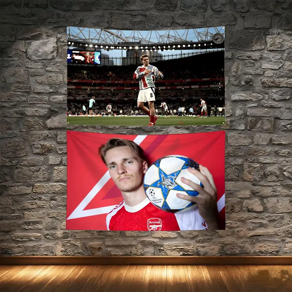 Football Star M-Martin odegaard Flags Tapestry Creative Pattern Photo Living Room Wall Art Party Outdoor Decor