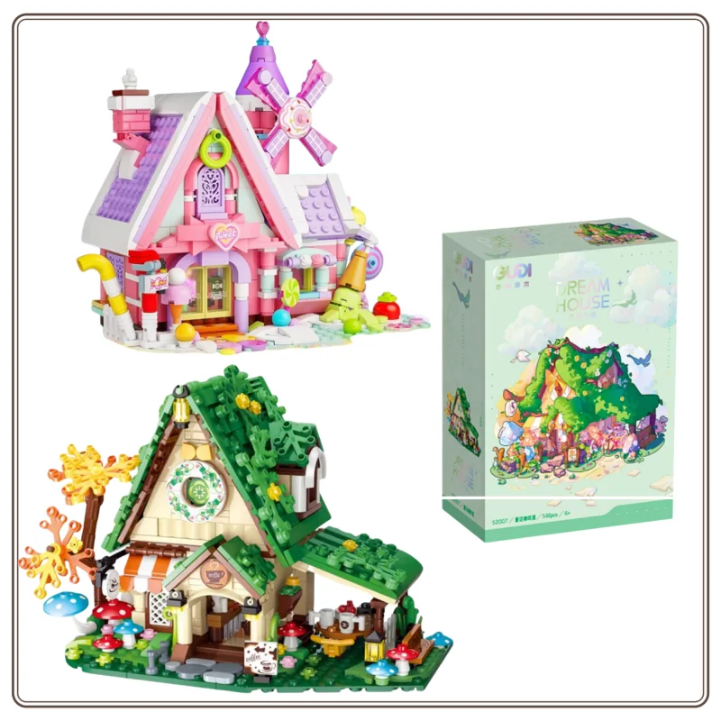 Строительные блоки Gudi, детский замок, вид на улицу, сборные игрушки, пазлы для мальчиков и девочек, модели кофейни, праздничные подарки