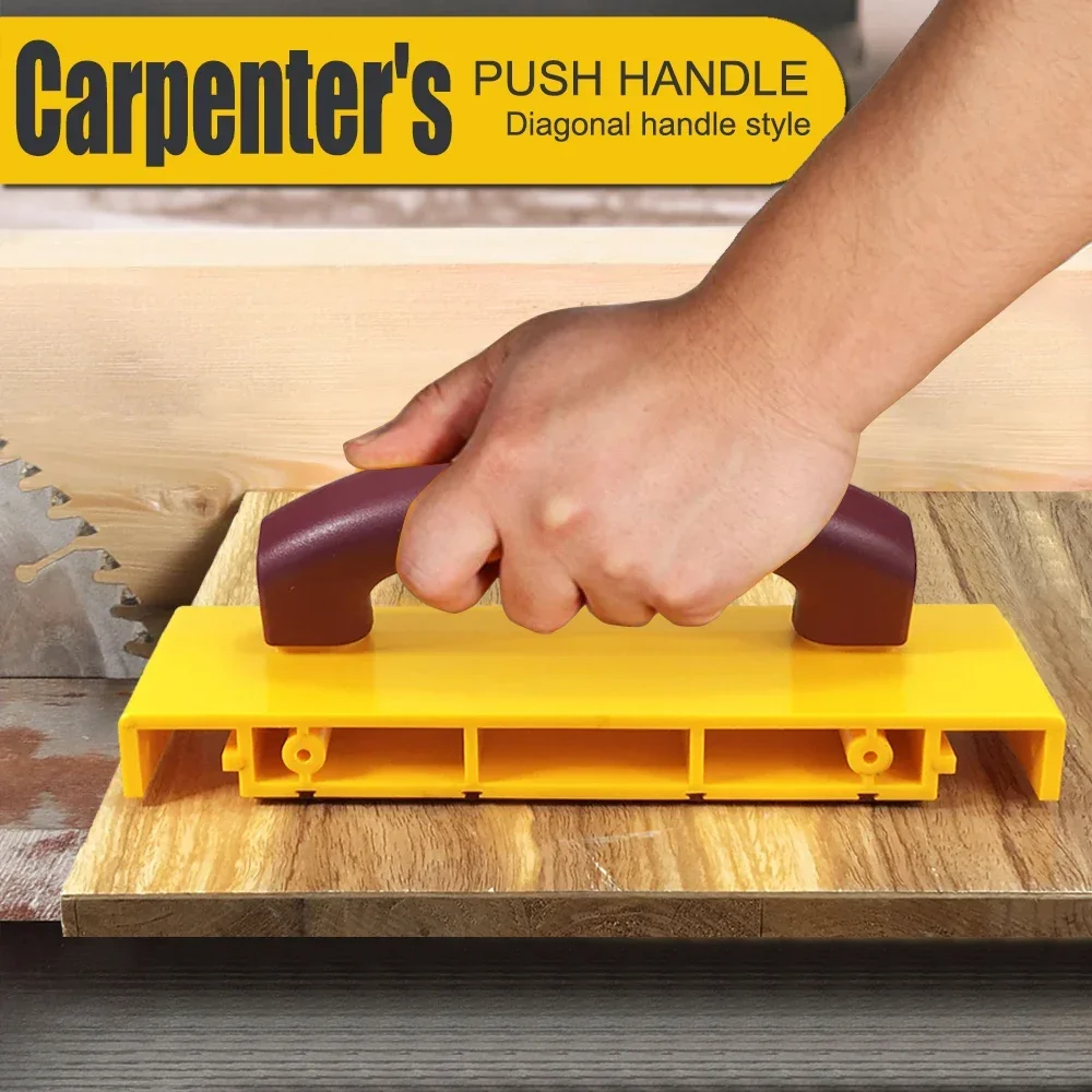 Carpenter's Safety Plastic Push Handle Diagonal Style Wood Saw Push Block Sticks Table Saw Woodworking Push Block Tools