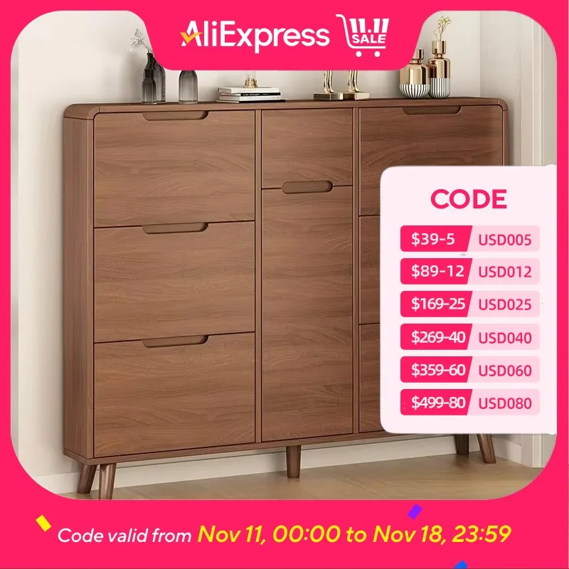 

Design Storage Shoe Cabinet Strong Dust Cover Space Saving Shoe Organizer Narrow Wooden Modern Armario De Zapatos Furniture Home