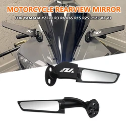 For Yamaha YZF R1 R3 R6 R6S R15 R25 R1M R1S Motorcycle Modified Wind Wing Adjustable Rotating Rear View Mirror Rear Mirr