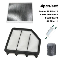 4pcs Filter Set For FAW T77 1.2T 230TID 2018 2019 2020 2021 BESTUNE Engine Cabin Air Fuel Oil Filter Spare Parts 1109160FL