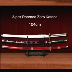 1:1  Anime Roronoa Zoro Katana sword Wooden Toy Swords original pattern Wado kitetsu Shusui Enma Cosplay Weapon Props