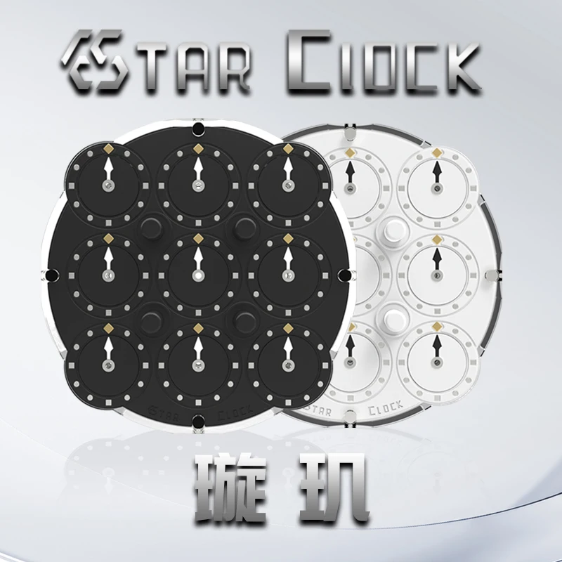[Picube] ESCube EStar Clock Magnetic Magic Speed Cube Stickerless Professional Fidget Toy Anti Stress Puzzle Cube Children Gift
