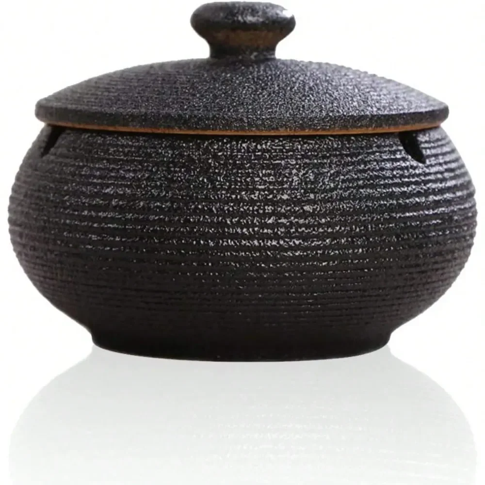 

Ashtray With Lids, Windproof, Cigarette Ashtray For Indoor Or Outdoor Use, Ash Holder For Smokers, Desktop Smoking Ash Tray For