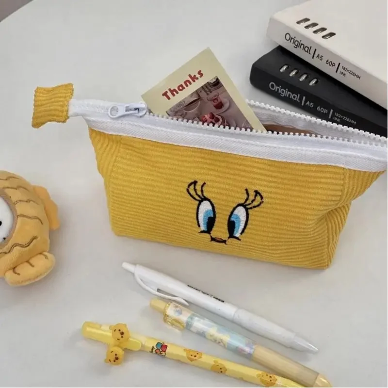 ديزني تويتي بيرد سروال قصير قماش سستة مقلمة الفتيات ماكياج أداة حقيبة التخزين محفظة نسائية للعملات المعدنية المحمولة الداخلية بطانة حقيبة الهدايا #1