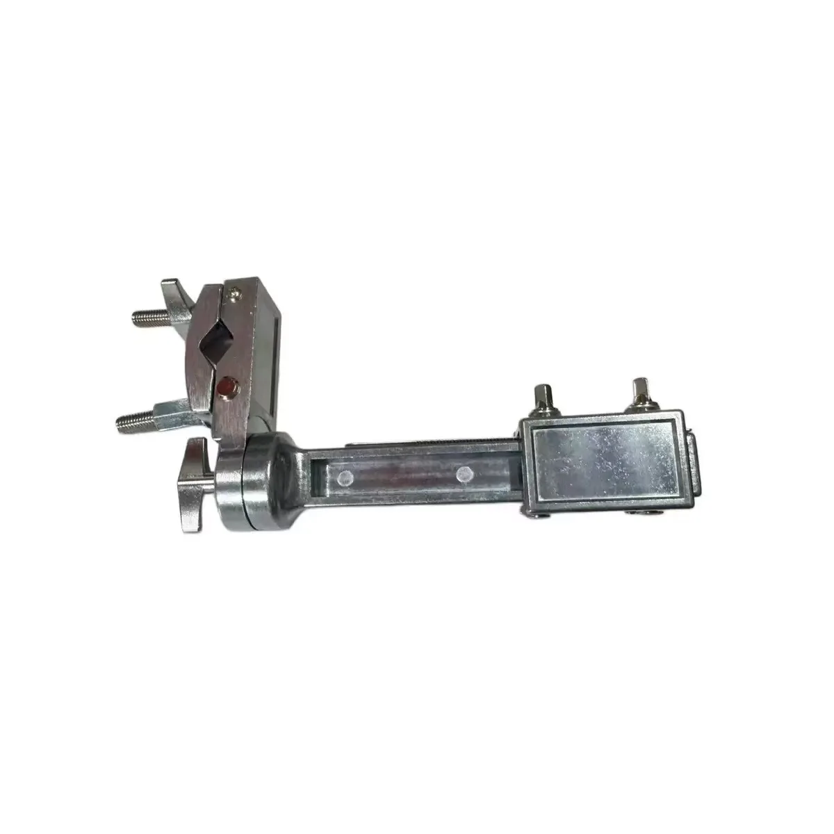 Drum hardware accessories: cymbal extension rack, bass drum riser, tom drum rack, double bass pedal cymbal stand connector