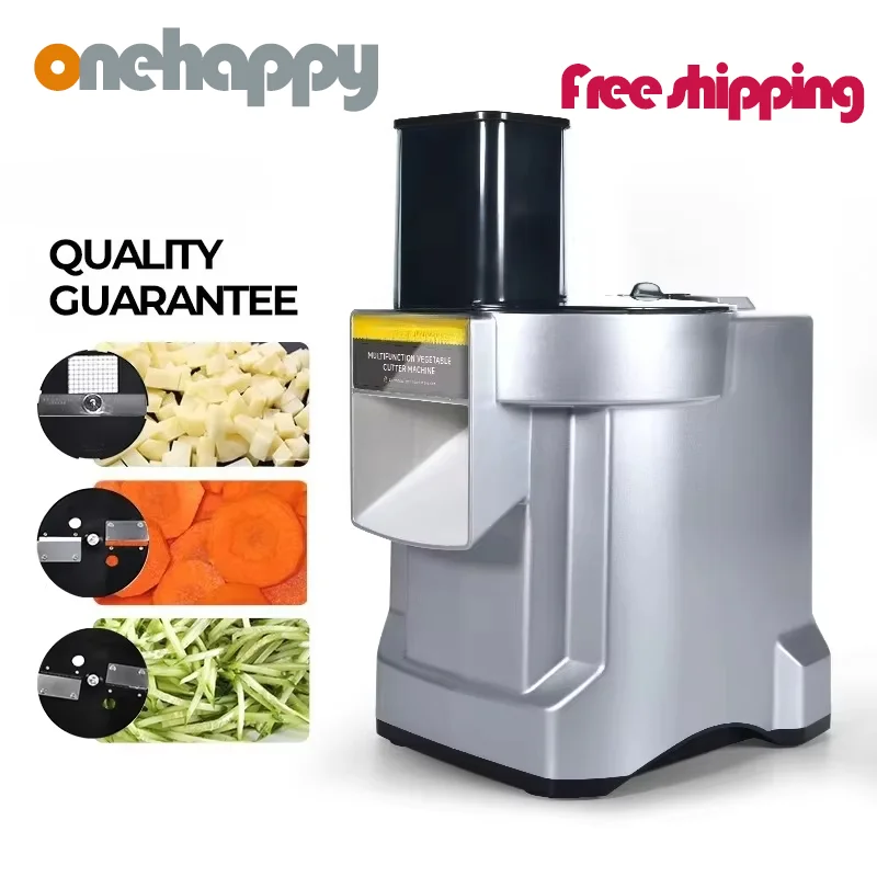 

3-in-1 Commercial Vegetable Cutter Multi-function Electric Dicing Slicing Shredding Vegetable slicer Fruit Radish Potato Machine