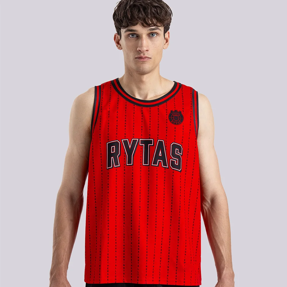 Lithuania Unisex Rytas Vilnius Basketball Jersey Vest Quick-Drying Sports Training Top for Children Special Match Day Gear