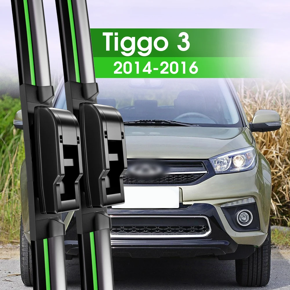 

2pcs Front Windshield Wiper Blades For Chery Tiggo 3 2014-2016 2015 Windscreen Window Accessories