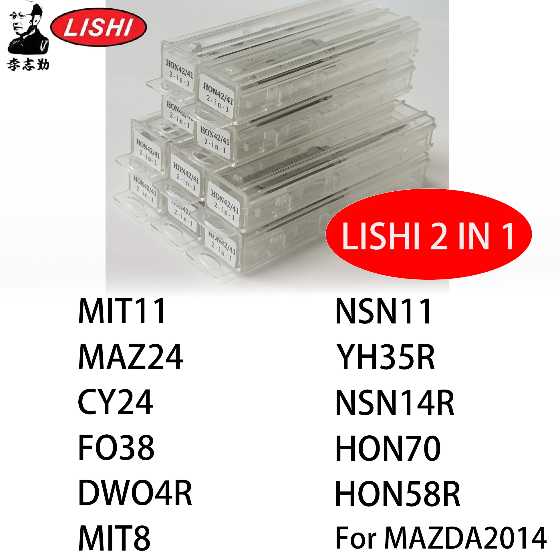 LISHI Tool 2 in 1 MIT11 MAZ24 CY24 FO38 DWO4R MIT8 NSN11 for MAZ2014  NSN14R  HON70 HON58R YH35R