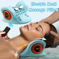 Electric Neck Stretcher Ems Pulse Cervical Traction Relax Heating Cervical Chiropractic Traction Pillow Warm Vibration Massage
