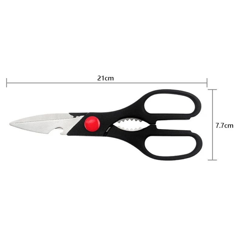 Funzionale in acciaio inox risparmio di sforzo manico forbici da cucina osso di pollo pesce noce Clip apribottiglie multiuso PP