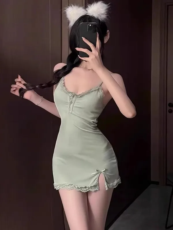 camisola-sexy-verde-com-renda-e-alcas-bojo-e-modelagem-que-realca-o-corpo-cobertura-para-o-bumbum-nova-chegada-de-verao
