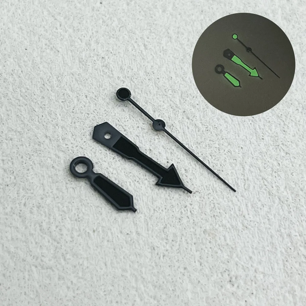 Lancette dell'orologio con freccia luminosa lancette per iniezione nh35 adatte per accessori per orologi con movimento automatico giapponese nh35/nh36/nh38/nh70