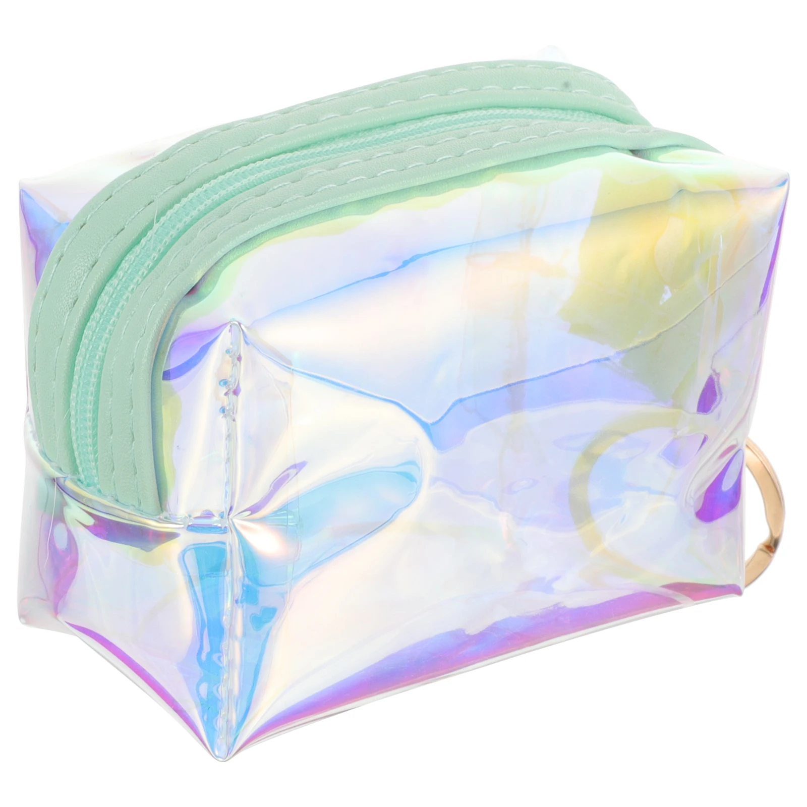 

Laser Ladies Mini Holder Zipper PVC Compact Stylish Fashionable Student Teen Young Women ID Credit Card Cash Carrier