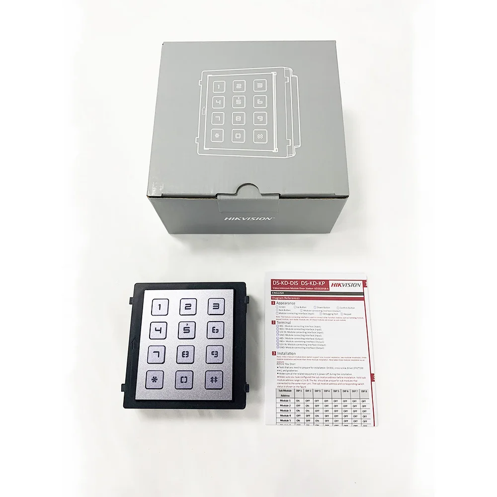 Hikvision DS-KD-KP IP Video Intercom Keypad Module Flush Mount IP65 KD8 Series Pro Modular Door Station