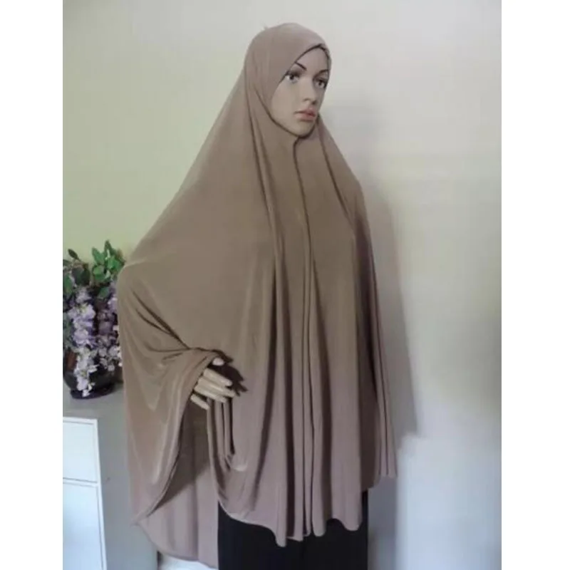 Fashion Muslim Hijab Scarf Oversize 120X110CM Khimar Islam Headscarf Hijab Femme Musulman Jersey Turban