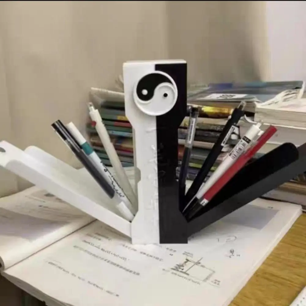 Creative Easy to Use Tai Chi Pencil Box Rectangular Safety Gossip Pencil Case Eight Diagrams Pen Box Students