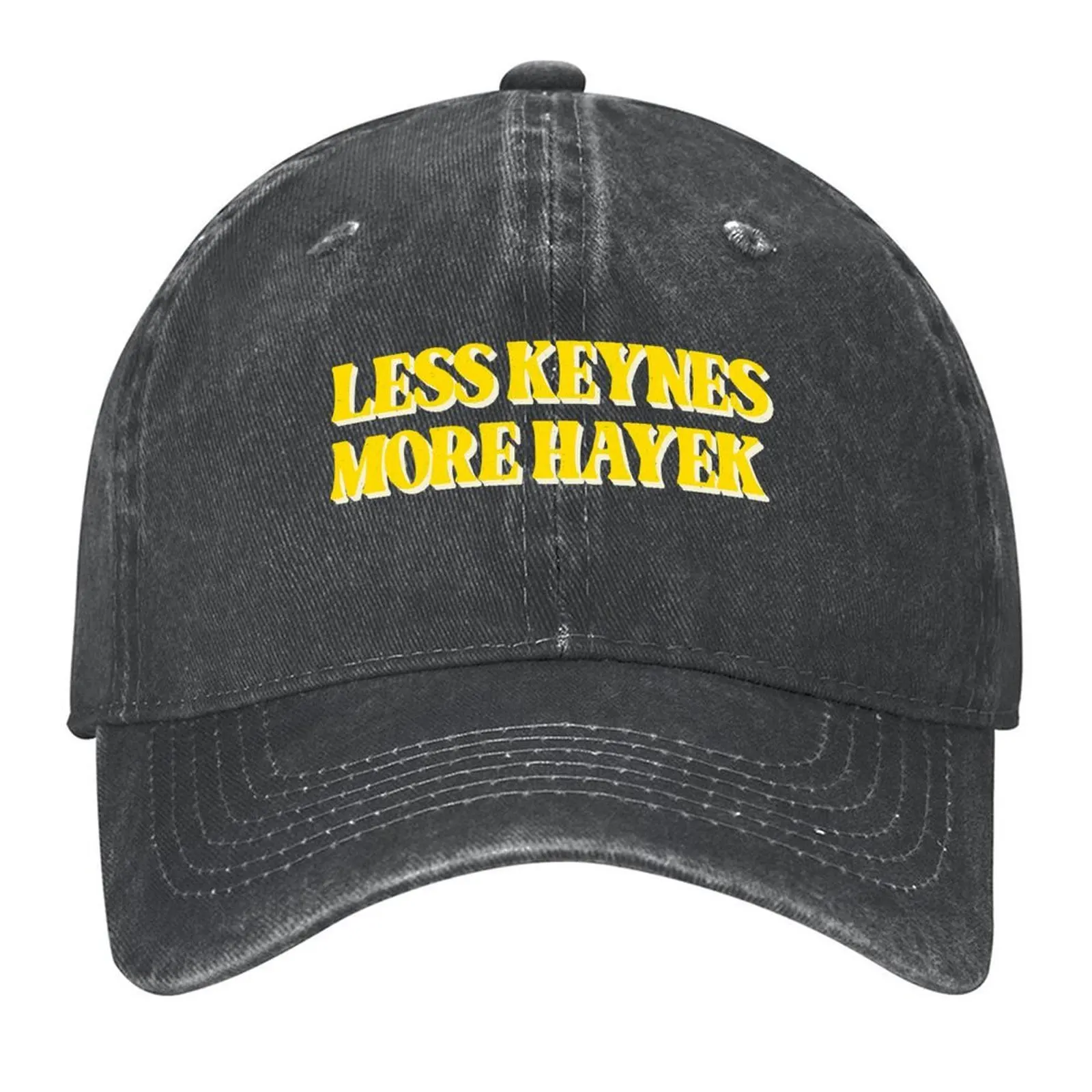 

Less Keynes More Hayek Baseball Cap Luxury Man Hat Dropshipping Sun Hat For Children Gentleman Hat Men's Luxury Women's
