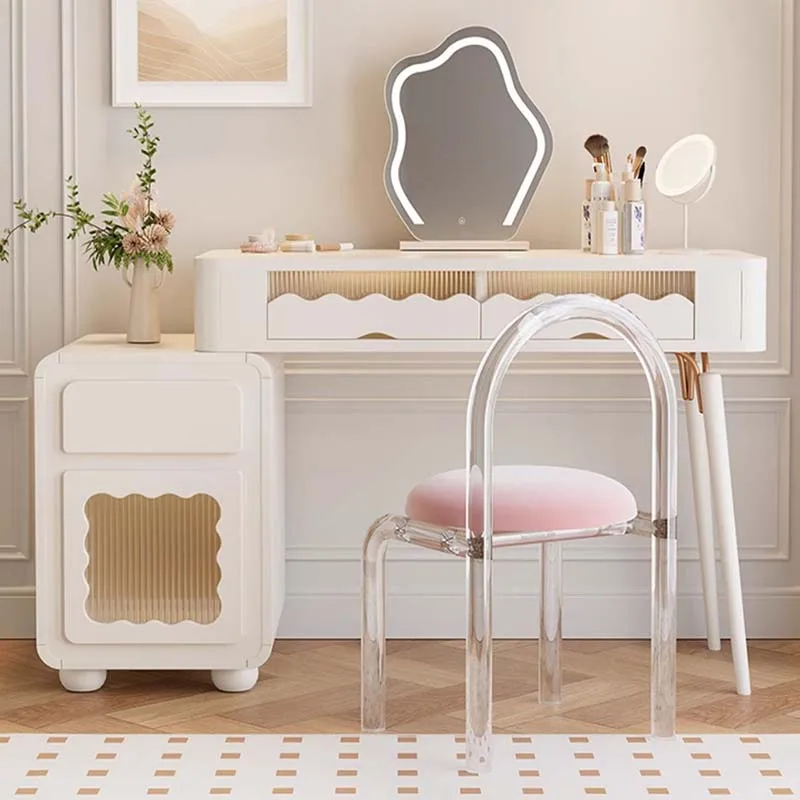 

White Drawer Dresser Luxury Desings Nordic Wooden Storage Makeup Dressing Table Bedroom Modern Penteadeira Furniture For Bedroom