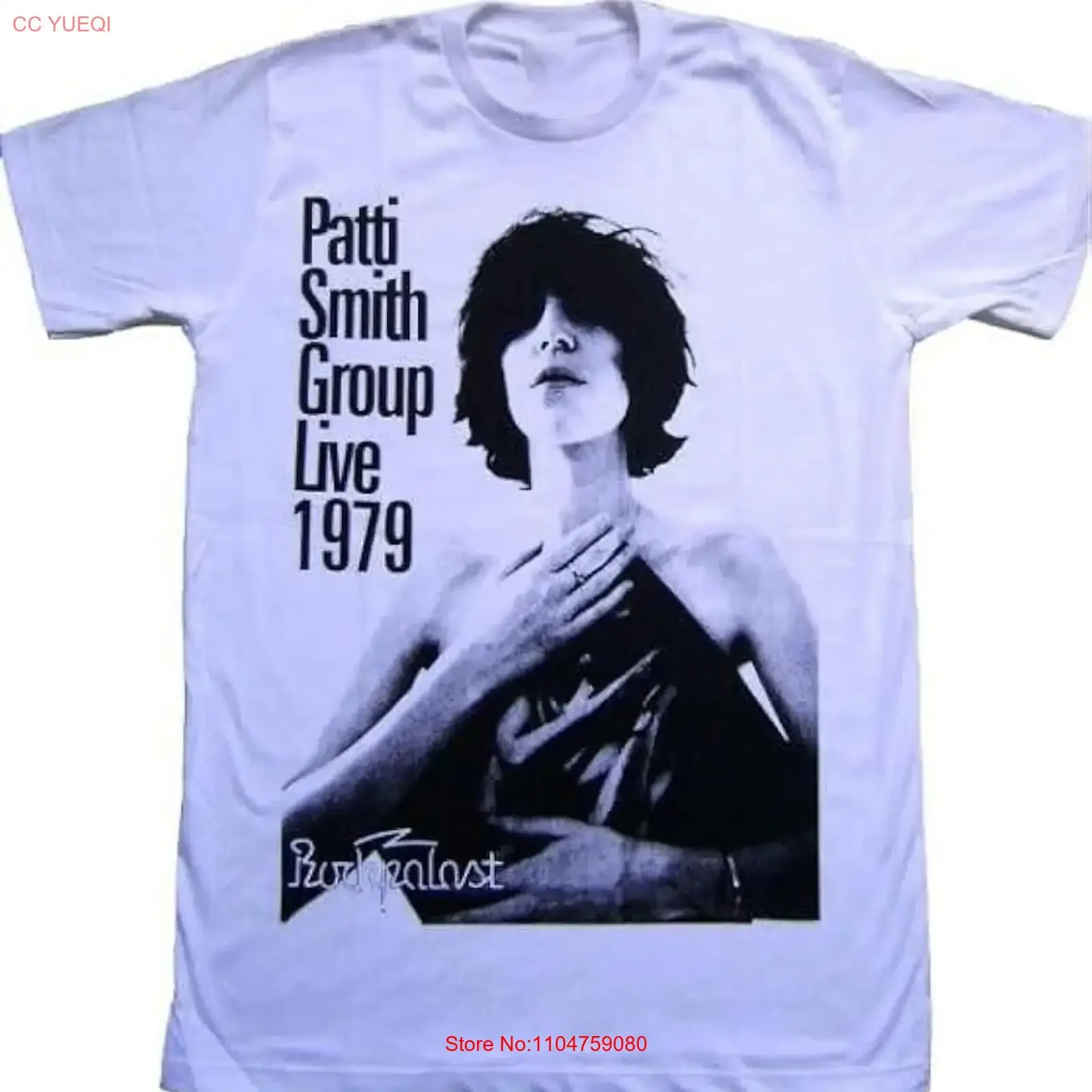 Patti Smith Group Live 79 T Shirt Classic White S 5XL 1P0415 vintage Washed graphic Soft streetwear Unisex homme Versatile