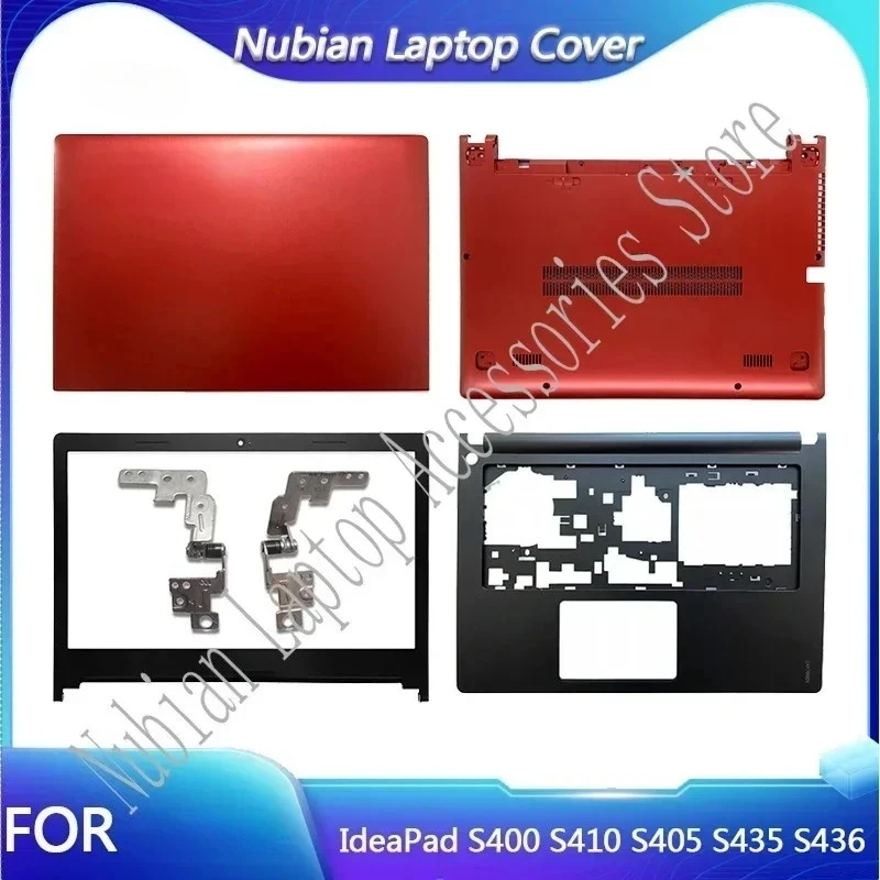 

New For IdeaPad S400 S410 S405 S435 S436 Laptop LCD Back Cover/Front Bezel/Palmrest/Bottom Case Top Case Red Non Touch
