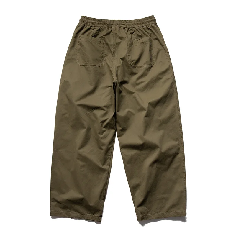 Japanese Retro Loose Overalls 9 Points Radish Profile Wide-leg Casual Lantern Harem Trousers Men\'s Outdoor Hiking Trekking Pants