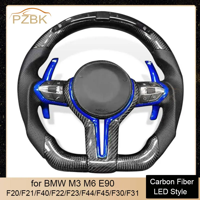 

OEM LED Style Carbon Fiber Car Steering Wheel for BMW 1/2/3/4/5 Series X1/2/3/4/5/6 M3/4/5/6/8 F07 E90 E91 E92 E93 E70 E72 E71