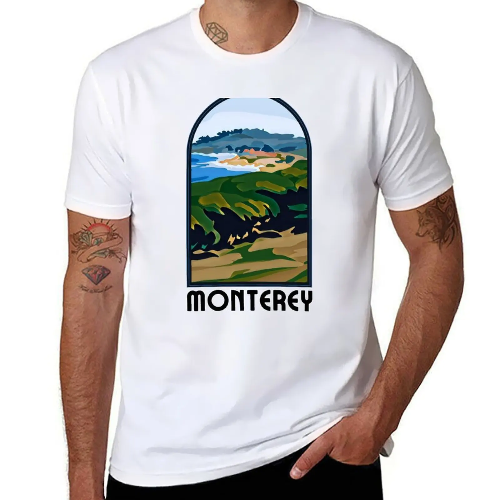 

Monterey T-Shirt Casual Loose Short Sleeve Tee for Men
