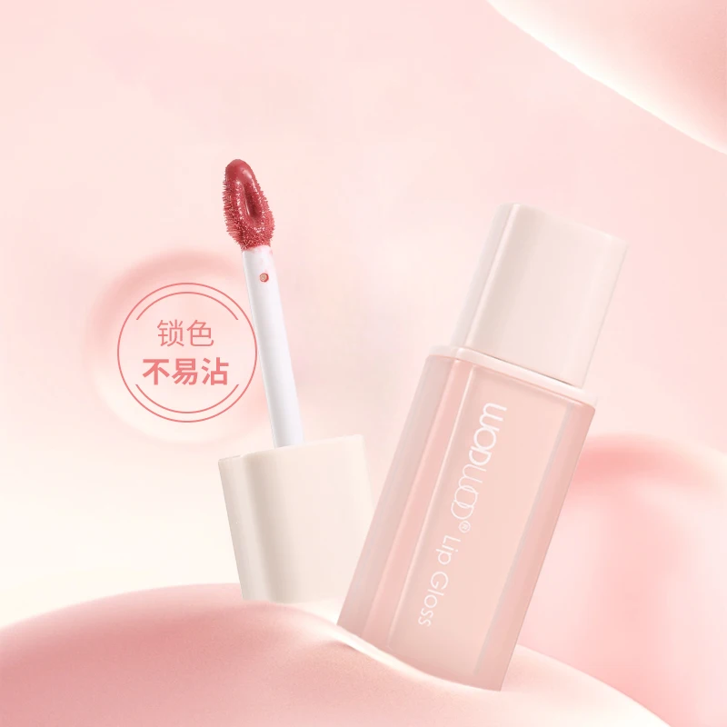 WODWOD piccolo cubo di ghiaccio specchio smalto per labbra labbra in vetro smalto per labbra lucidalabbra a lunga durata