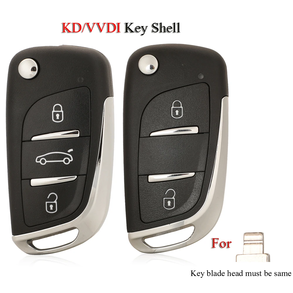 

jingyuqin 10PCS/Lot KD Upgrade Car Key Shell For VW Toyota Prius Viios Camry RAV4 Highlander Crown Corolla EX Mazda 2/3 Buttons