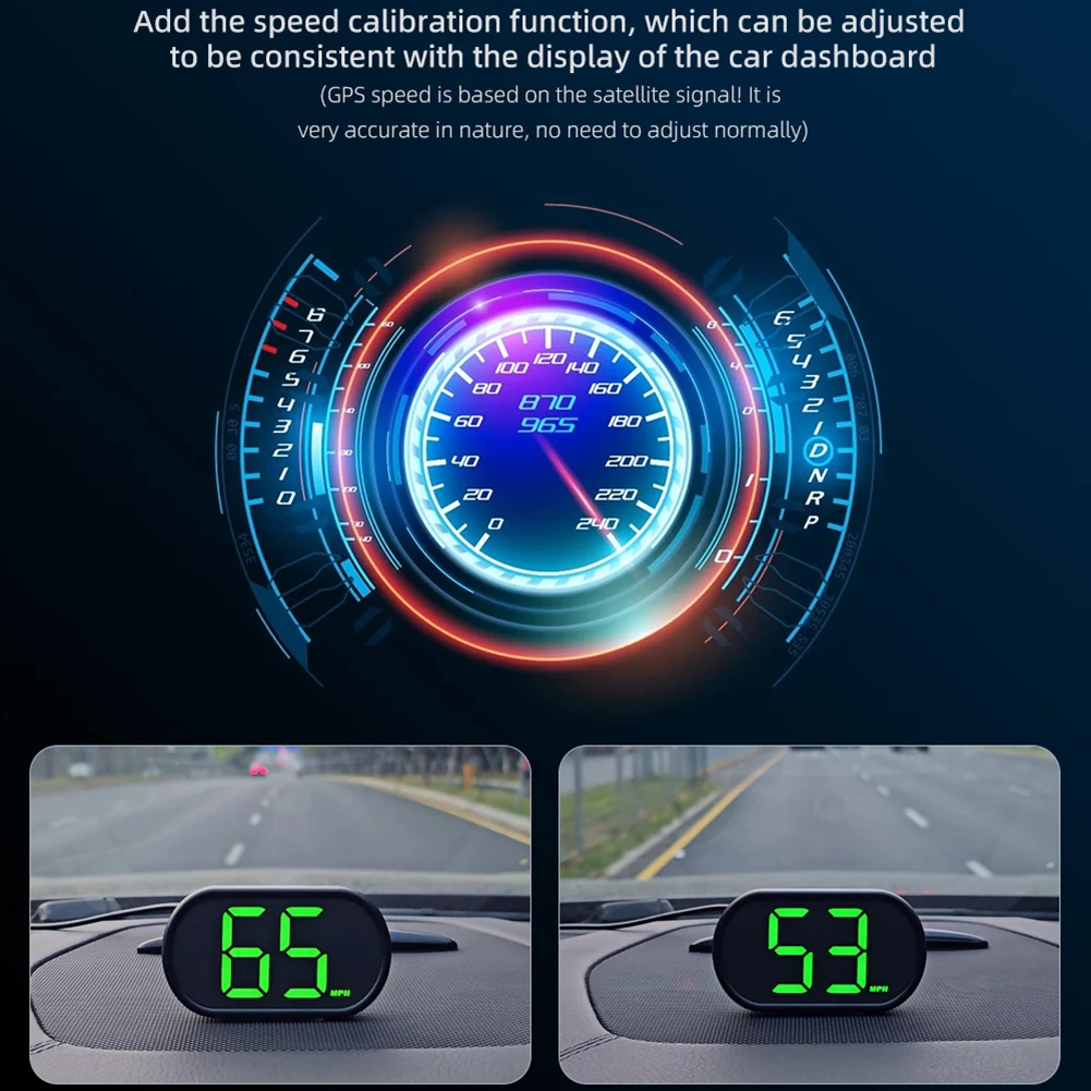 Speedometer Head Up Display with GPS Technology 3 0 Inch LED Screen Providing Accurate KMH Readings for All Vehicle Types