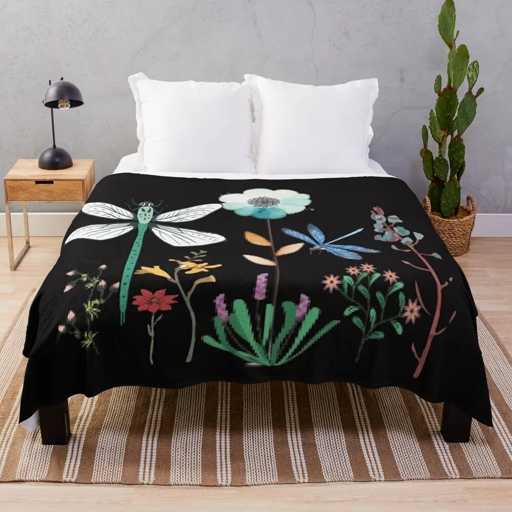 

Cottagecore Dragonfly Insect Lover Throw Blanket Nap valentine gift ideas Blankets For Sofas Blankets