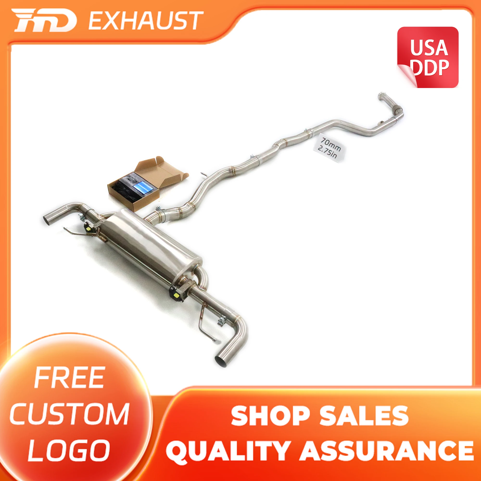 

HMD Exclusive Customization Catback for Mercedes Benz GLC300 X254 SS304 Electronic Valves Exhaust With Muffler TIG Hand Welding