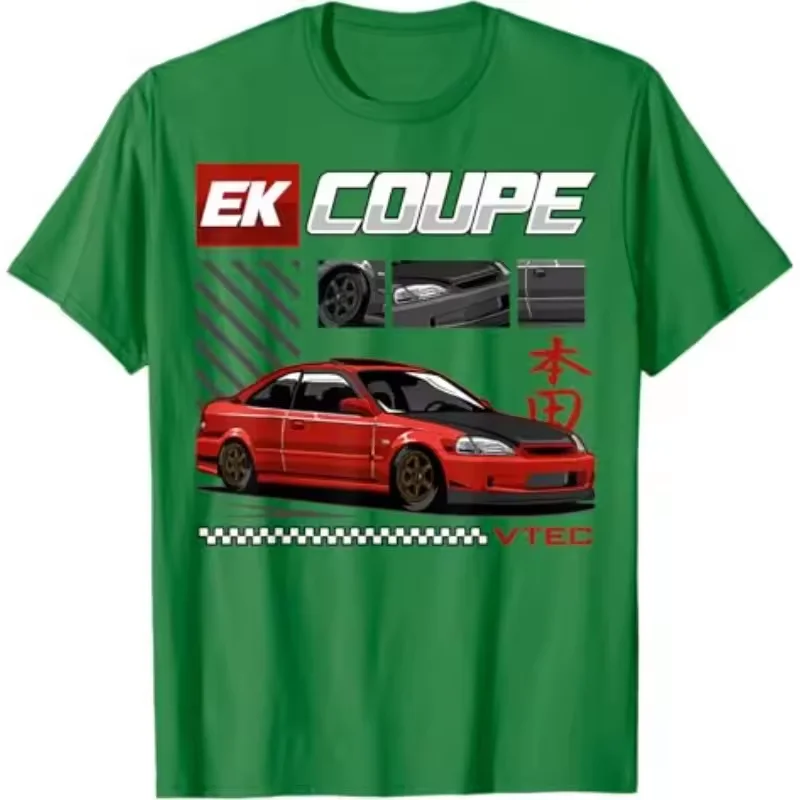 2022 Sommer Civic EK Coupe Typ R Motorradfahren Off-Road Kurzarm Racing Enthusiast Tops Honda Herren- und Damen-T-Shirt