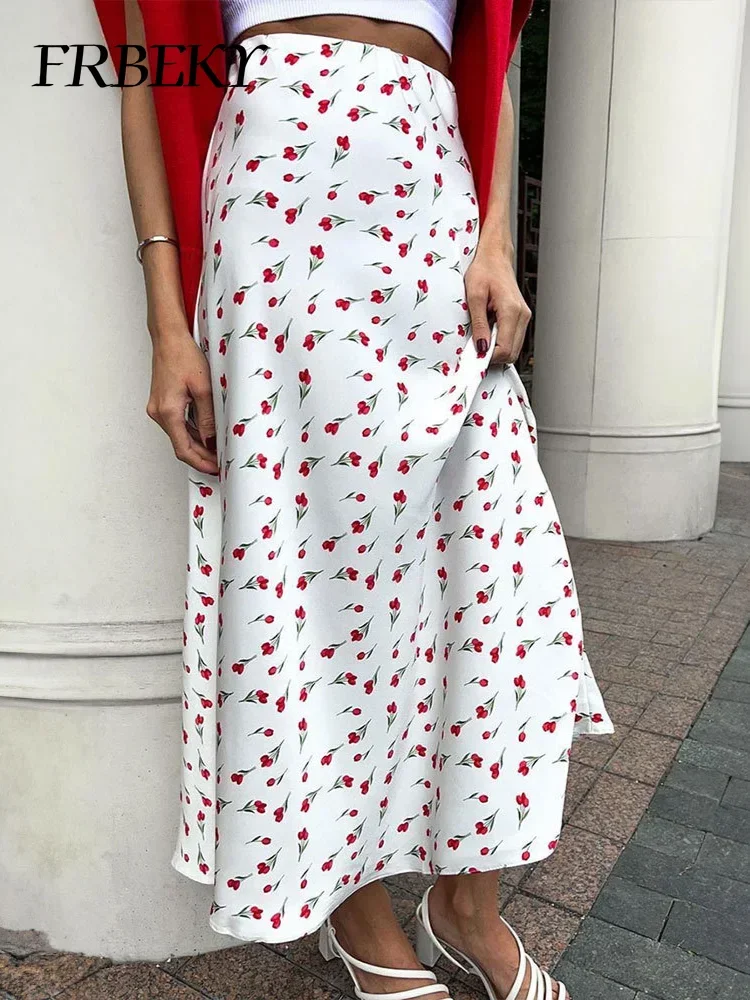 

Autumn New Floral Half-body Skirt Temperament Elegant High Waist A-line Fishtail Printed Half-body Skirt Bodycon Streetwear